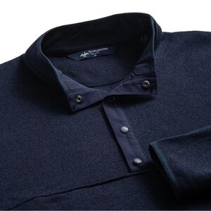 Deep Blue Casual Button Down Quarter snap